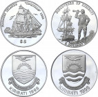 Kiribati 2 x 5 Dollar 1996 - 1999
KM# 19, 45; Silver (0.925), 31.47 g. each