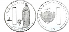 Palau 1 Dollar 2008
KM# 154; Copper-nickel 26.28 g. 38.61 mm