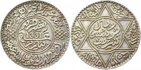 Morocco 10 Dirhams / 1 Rial 1913 AH 1331
Y# 33; Silver 24,95g.; AUNC