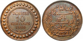 Tunisia 10 Centimes 1916 A
KM# 236; Bronze; UNC