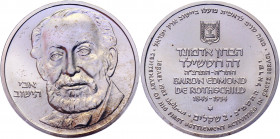 Israel 2 Sheqalim 1982 JE5742
KM# 117; Silver 28.80g.; Baron Edmond de Rothschild; Israel’s 34th Anniversary; Mintage 13272 Pcs; UNC