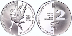Israel 2 Sheqalim 2007 JE5767
KM# 427; Silver 28.80g.; 2008 Olympics - Judo; Mintage 5211 Pcs; Proof