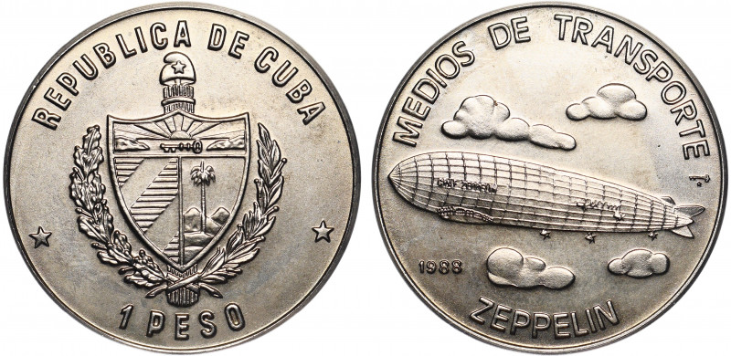 Cuba 1 Peso 1988 Rare
KM# 269; Cu-Ni 30mm; Mintage 1.000 Pieces; Rare Coin; UNC