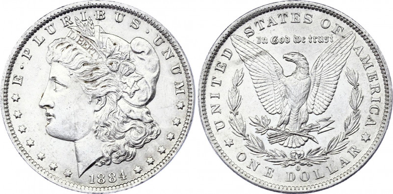 United States 1 Dollar 1884 O
KM# 110; Silver (.900), 26.73 g. 38.1 mm.; "Morga...