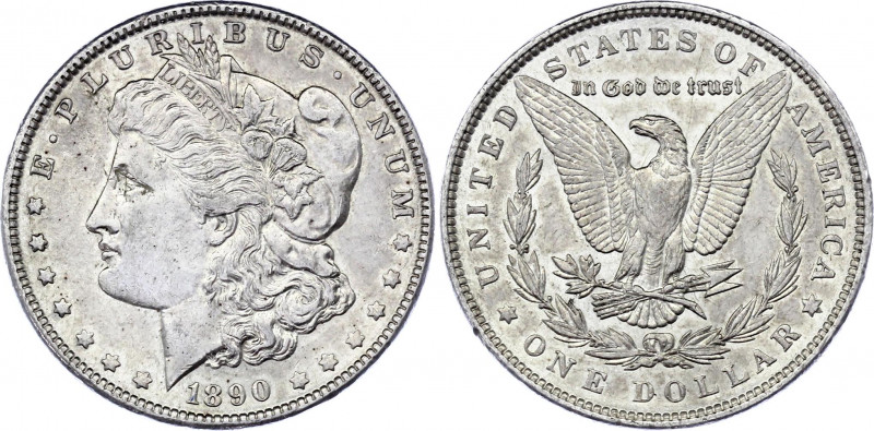 United States 1 Dollar 1890
KM# 110; Silver (.900), 26.73 g. 38.1 mm.; "Morgan ...