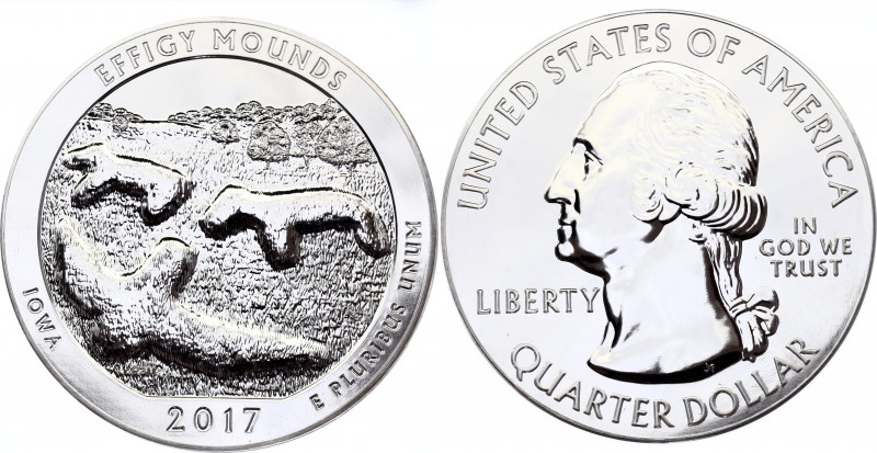 United States 1/4 Dollar 2017 5 Oz
Silver (.999) 5 Oz; ''Washington Quarter'' -...