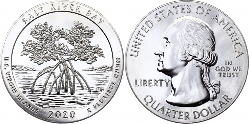 United States 1/4 Dollar 2020 5 Oz
Silver (.999) 5 Oz; ''Washington Quarter'' S...