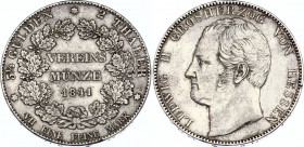 German States Baden 3-1/2 Gulden / 2 Taler 1841
KM# 212; Silver; Leopold I; XF