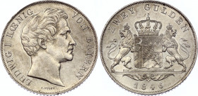 German States Bavaria 2 Gulden 1846
Dav. 594, KM# 438; Ludwig I. Silver, UNC, mint luster. Beautiful coin. Bayern Zwey Gulden 1846.
