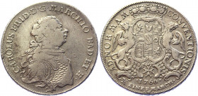German States Brandenburg-Bayreuth 1 Taler 1766
KM# 252; Silver; 27.9g; Friedrich Christian;