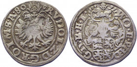 German States Brunswick-Grubenhagen 1/4 Taler 1580
MB# 49; Welter# 539; Silver 6.94 g.; Wolfgang & Philipp II; Mint: Osterode; VF