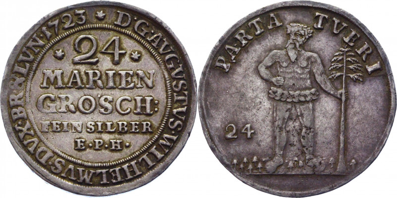 German States Brunswick-Wolfenbüttel 24 Mariengroschen 1723
KM# 731; Silver; 13...