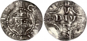 German States Duisburg Pfennig 1024 - 1039 (ND)
Dannenb# 311; Kluge# 92; Silver 1.02 g.; Henrich III; VF