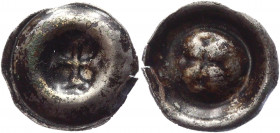 German States Deutsche Order Hohlpfennig Brakteat 1416 - 1460 (ND)
BRP# T18.6; Silver 0.30 g.; F-VF