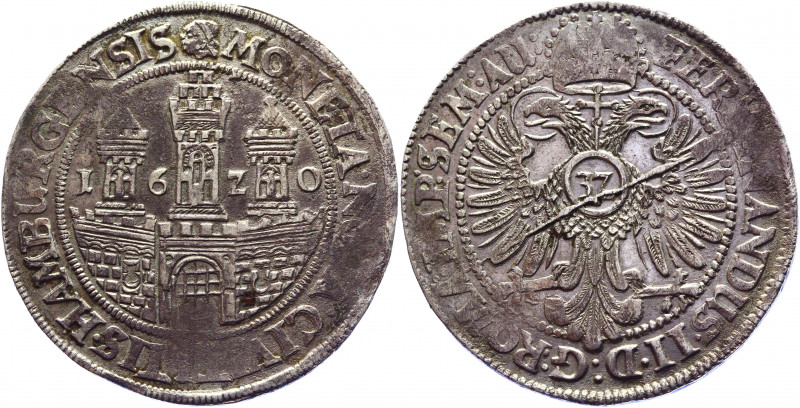 German States Hamburg 1 Taler 1620
KM# 100, Gaed# 386, Dav ECT# 5364; Silver; 2...