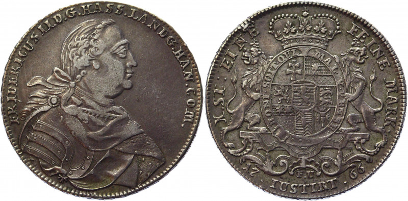 German States Hessen-Cassel 1 Taler 1766 FU
Dav. 2301; Müller 2713; Schütz 1850...