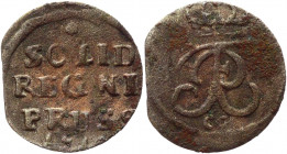 German States Prussia 1 Schilling 1710 CG
KM# 6; Olding# 70; Dost 1558; Billon 0.53 g.; Friedrich I; Mint: Königsberg; VF