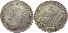 German States Prussia 1/2 Taler 1766 A
KM# 304; Olding# 72 a; Schrötter# 518; Silver 10.95 g.; Friedrich II; Mint: Berlin; VF-XF
