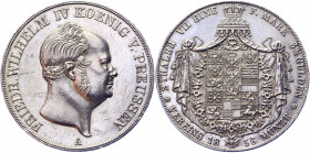 German States Prussia 2 Vereinsthaler 1856 A
KM# 467; AKS# 70; J. 82; Silver 18.49 g.; Friedrich Wilhelm IV; Mint; Berlin; UNC