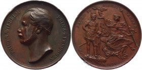 German States Prussia Friedrich Wilhelm IV Bronze Medal 1857
Bronze 43.63 g.; by Fischer; For 50 years of Military Service; Friedrich Wilhelm IV; XF
