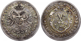 German States Regensburg - Reichsstadt 1 Guldenthaler 16-th Century (ND)
Dav. 115; Beckenbauer# 4123; Silver 24,03g.; As: Town sign with crossed keys...
