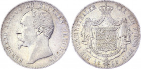 German States Saxe-Meiningen 1 Vereinsthaler 1859
KM# 167; AKS# 184; J. 450; Silver 18.19 g.; XF-AUNC