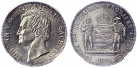 German States Saxony-Albertine 1 Vereinsthaler 1864 B NNR MS63
KM# 1212; AKS# 135; J. 127; Silver; Johann; Mint: Dresden; UNC