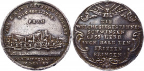 German States Silesia Silver Medal "The Capture of Prague" 1744
F.u.S. 4289; Olding# 551; Silver 10.43 g.; by Kittel; Friedrich II; VF