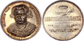 German States Silver Medal "Ludwig van Beethoven" 1827 (ND)
Silver 17.35 g., 37 mm.; By J. Heuberger; XF+ with scratches, nice toning