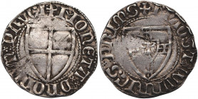German States Teutonic Order 1351 - 1382 (ND) Wynrich von Knyprode
Neumann 4; Voßberg 135; Silver 1.66 g.; Wynrich von Knyprode (1351-1382); VF