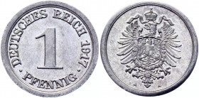 Germany - Empire 1 Pfennig 1917 A
KM# 24; Aluminum 0.77 g.; Wilhelm II; AUNC-UNC