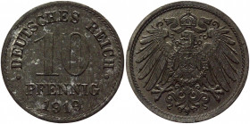 Germany - Empire 10 Pfennig 1919
KM# 26; Zinc 3.15 g.; AUNC