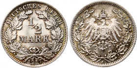 Germany - Empire 1/2 Mark 1917 A
KM# 17; Silver; UNC