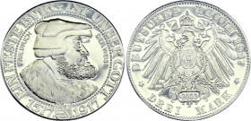Germany - Empire Saxony 3 Mark 1917 (2003)
Nickel 14.73 g. 33 mm.; Sachsen, Konigsreich; Official restrike of German bank