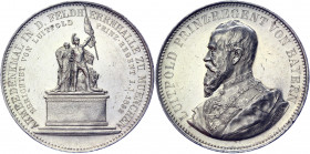 Germany - Empire Bavaria 2 Thaler Medal Army Monument 1892
Witt# 3065, Gebhardt# 202; Proof-like. Bavaria. Luitpold, Prince Regent silver "Army Monum...