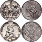 Germany - Empire Prussia 2 x 2 Mark 1904 -1913
Silver, AUNC.