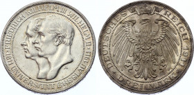 Germany - Empire Prussia 3 Mark 1911 A
KM# 531; Silver; 100th Anniversary of Breslau University; UNC with nice toning
