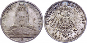 Germany - Empire Saxony-Albertine 3 Mark 1913 E Commemorative Issue
KM# 1275; J. 140; Silver 16.67 g.; Friedrich August III; 100th Anniversary of the...