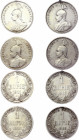 German East Africa 4 x 1 Rupie 1904 - 1911
KM# 10; Silver; Wilhelm II; Mint: Berlin & Hamburg; VF-XF