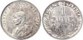 German East Africa 1 Rupie 1910 J
KM# 10; Silver; Wilhelm II; Mint: Hamburg; XF-AUNC