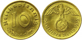 Germany - Third Reich 10 Reichspfennig 1939 A
KM# 92; Aluminum-Bronze 3.97 g.; AUNC