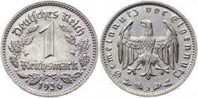 Germany - Third Reich 1 Reichsmark 1936 J
KM# 78; Nickel 4.80 g.; UNC