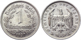 Germany - Third Reich 1 Reichsmark 1937 A
KM# 78; Nickel 4.85 g.; AUNC