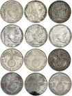 Germany - Third Reich 6 x 2 Reichsmark 1937 A, D, E, F, G, J
KM# 93; Silver; Paul von Hindenburg