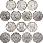Germany - Third Reich 7 x 5 Reichsmark 1935 - 1936
KM# 86; Silver; Various Mintmarks; Paul von Hindenburg
