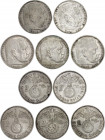 Germany - Third Reich 5 x 2 Reichsmark 1939 A, B, D, F, J
KM# 93; Silver; Paul von Hindenburg