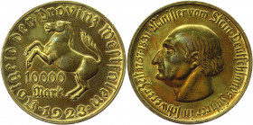 Germany - Weimar Republic Westphalia 10000 Mark 1923
J. 20a, Funck# 645.7A; Bronze 31.12 g.; Westfalen; Notgeld; AUNC