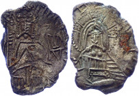 Russia Kiev Srebrennik 978 - 1015 (ND) Vladimir Svyatoslavovich
Silver 1.29 g.; Type I, Legend Variant IV; Vladimir Svyatoslavovich (978-1015); VF
