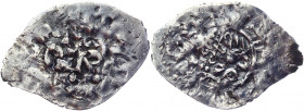 Russia Nizhniy Novgorod Denga Anonimous R4 1385 - 1402
GP2# 4245 К; R-4; Silver 0.83 g.; Rare coin of duchy of Nizhniy Novgorod - anonimous denga (or...
