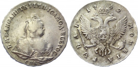 Russia 1 Rouble 1742 СПБ
Bit# 243; 2,25 R by Petrov; Silver 25.20 g.; Saint Petersburg mint; Edge inscription С. ПЕТЕРБУРХСКАГО МОНЕТНАГО ДВОРА; Coin...